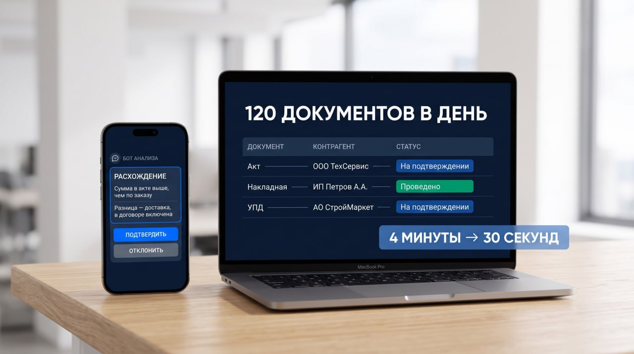 Бухгалтерия: первичка разносится сама, бухгалтер только подтверждает